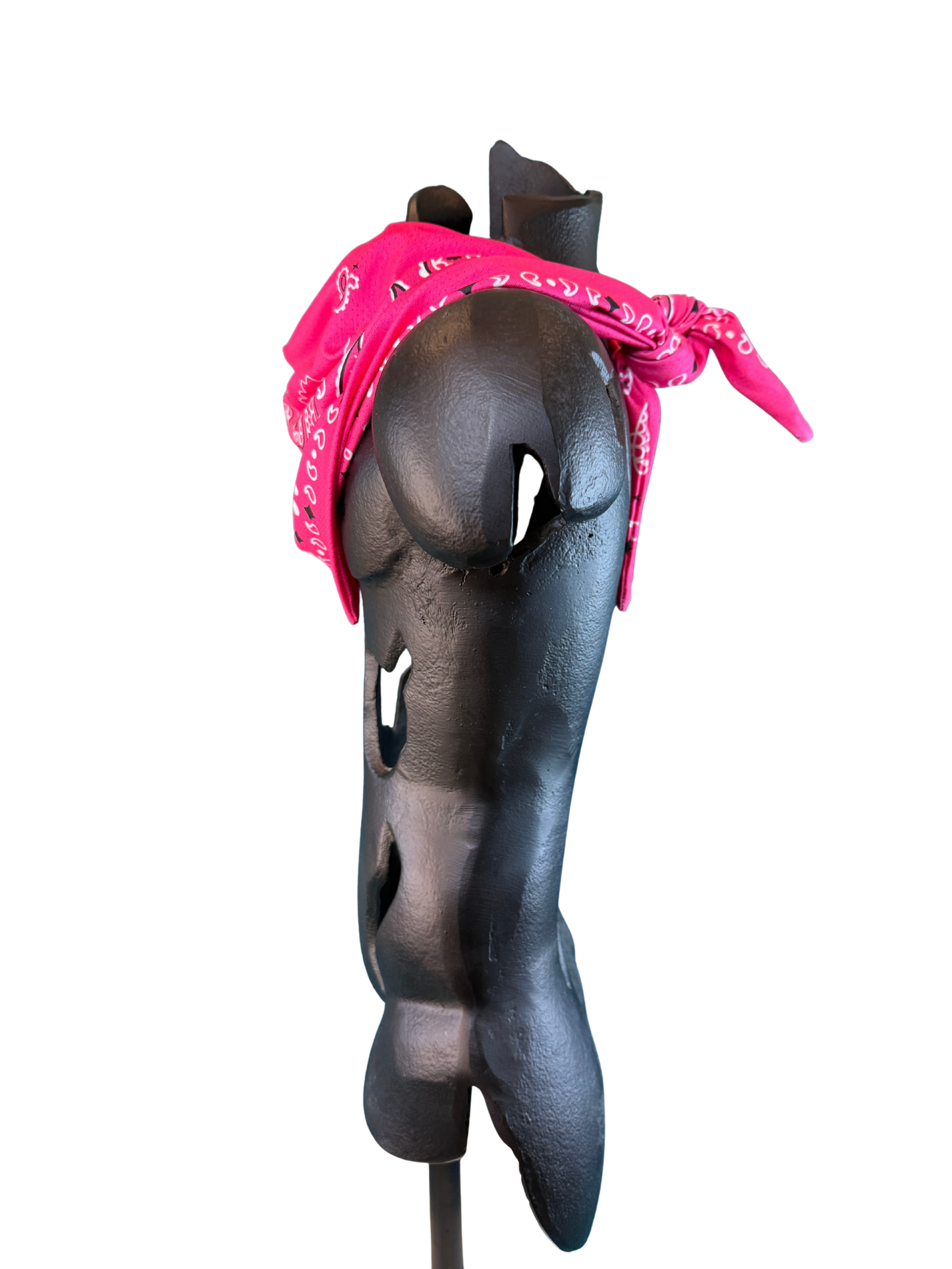 Fuchsia Bandana with Zippered Stash Pocket
