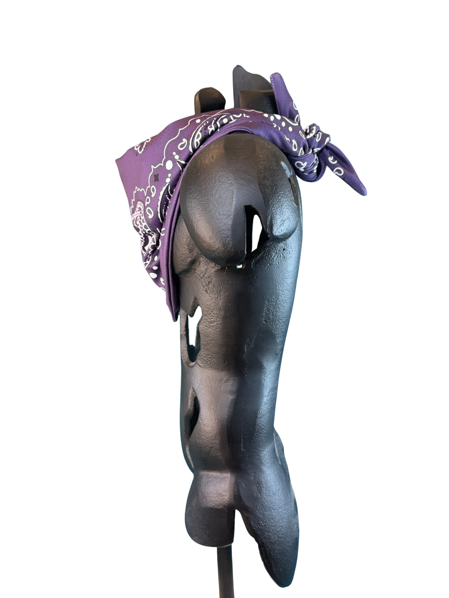 Purple Bandana with Zippered Stash Pocket