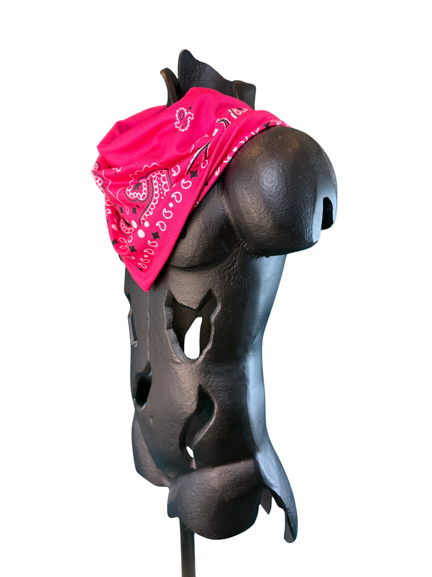 Fuchsia Bandana with Zippered Stash Pocket