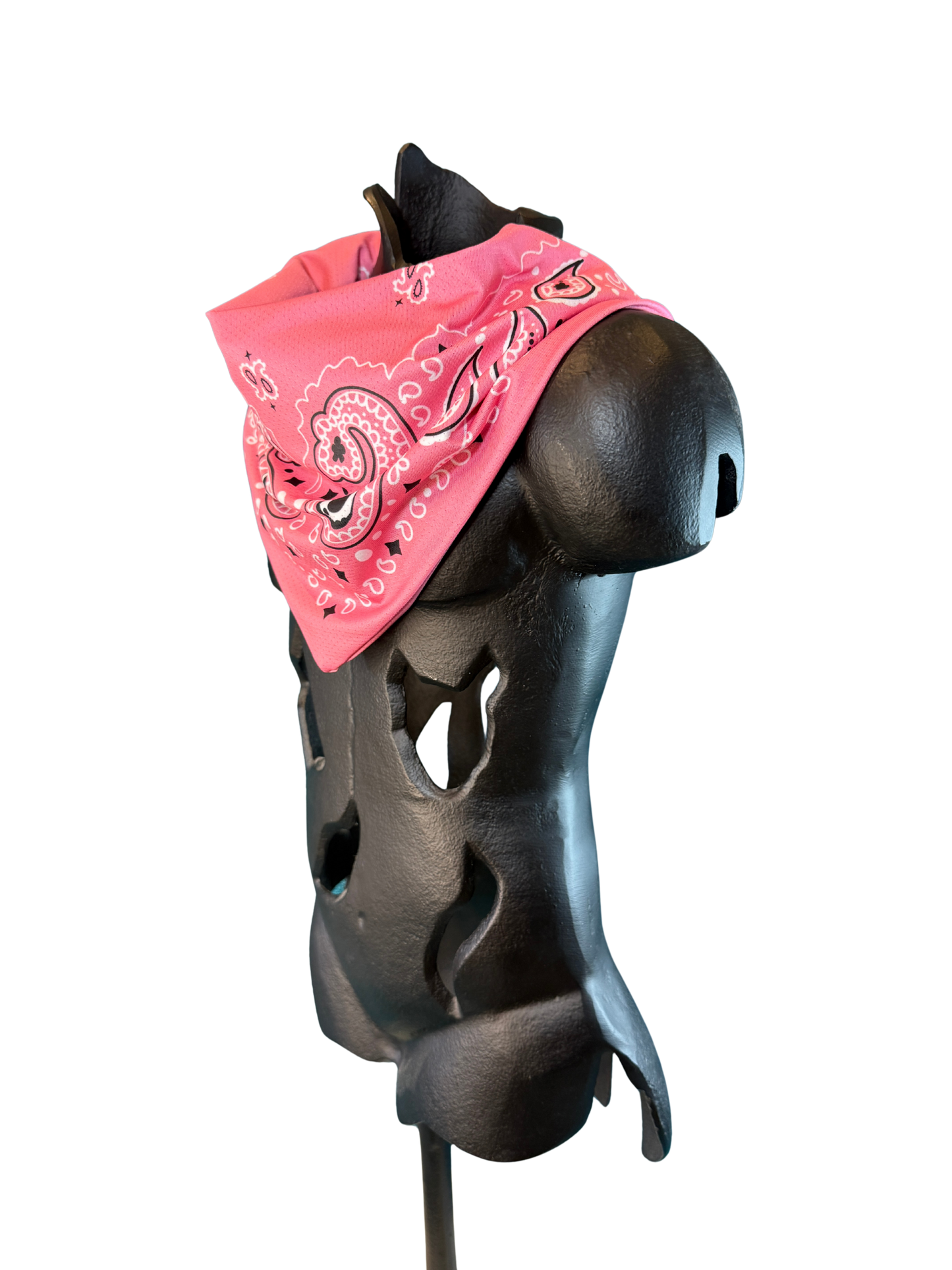 Pink Bandana with Zippered Stash Pocket
