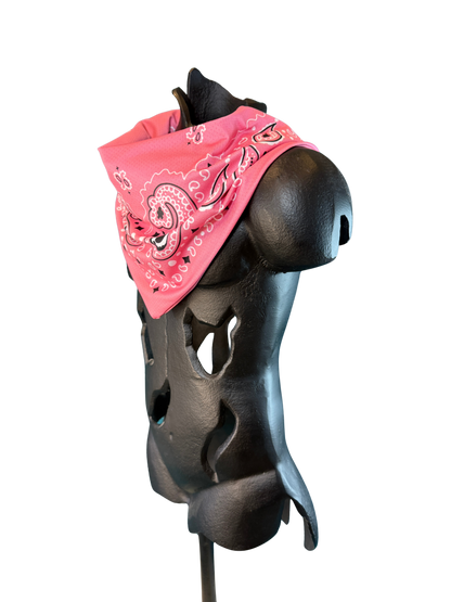 Pink Bandana with Zippered Stash Pocket