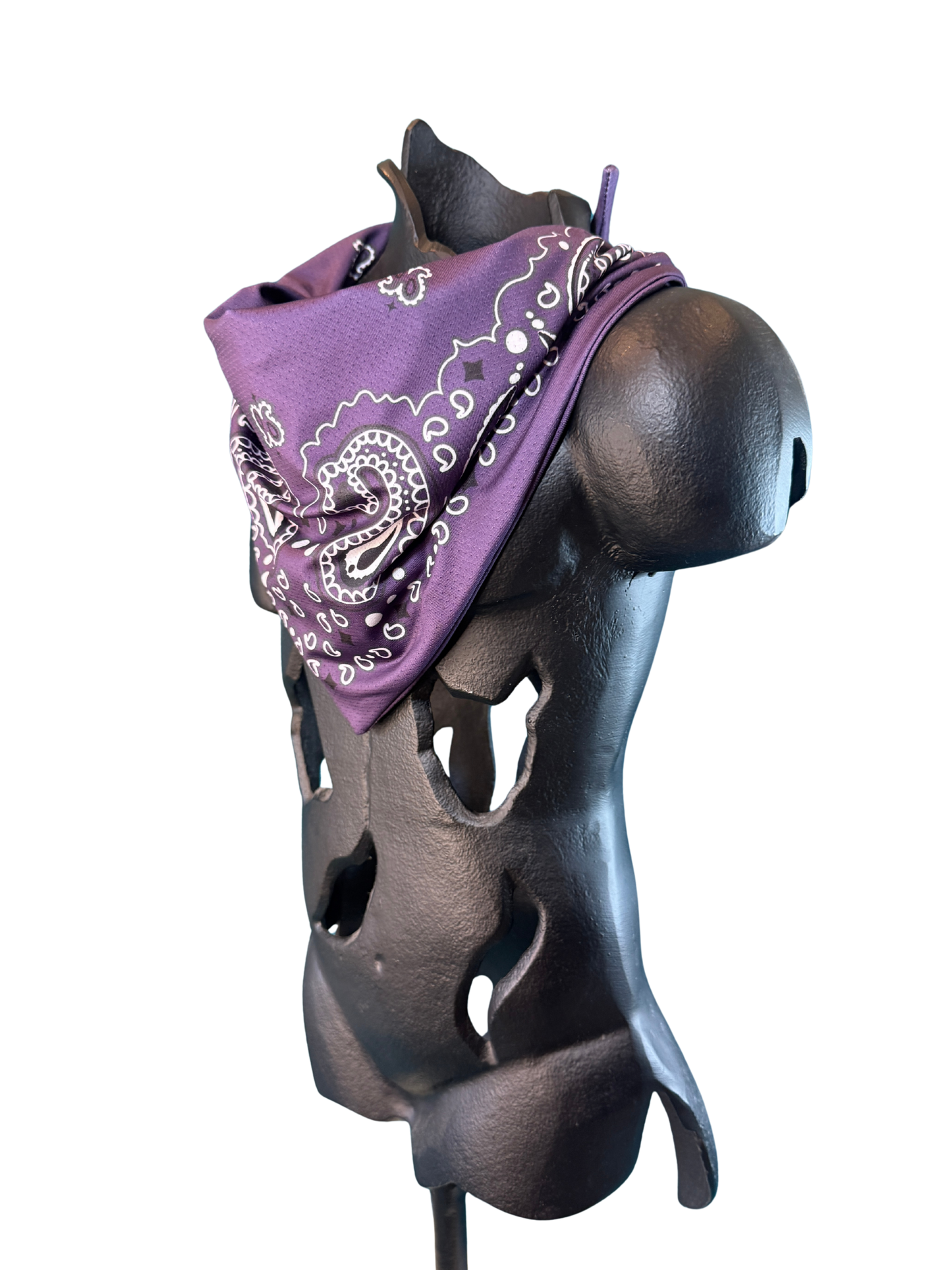 Purple Bandana with Zippered Stash Pocket