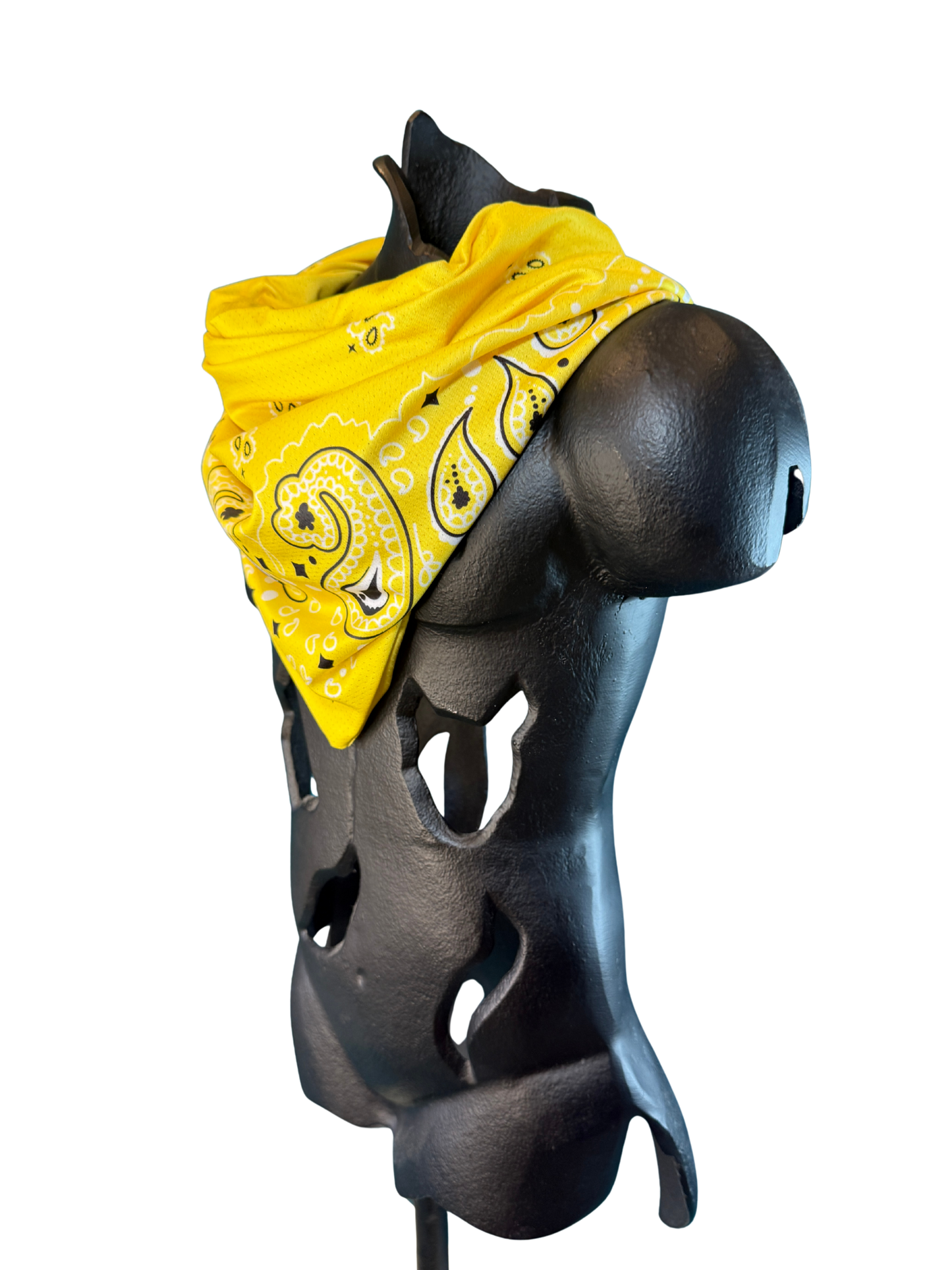 Yellow Bandana with Zippered Stash Pocket