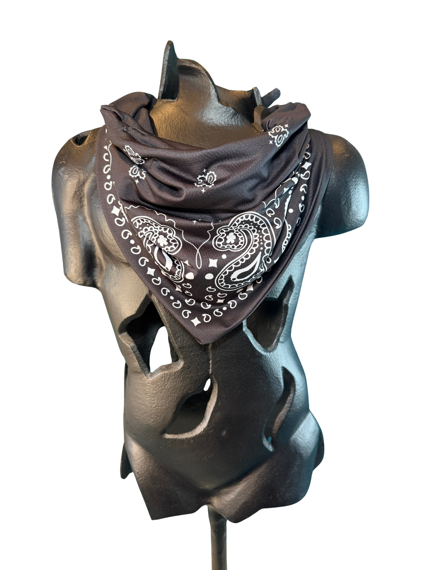 Black Bandana with Zippered Stash Pocket