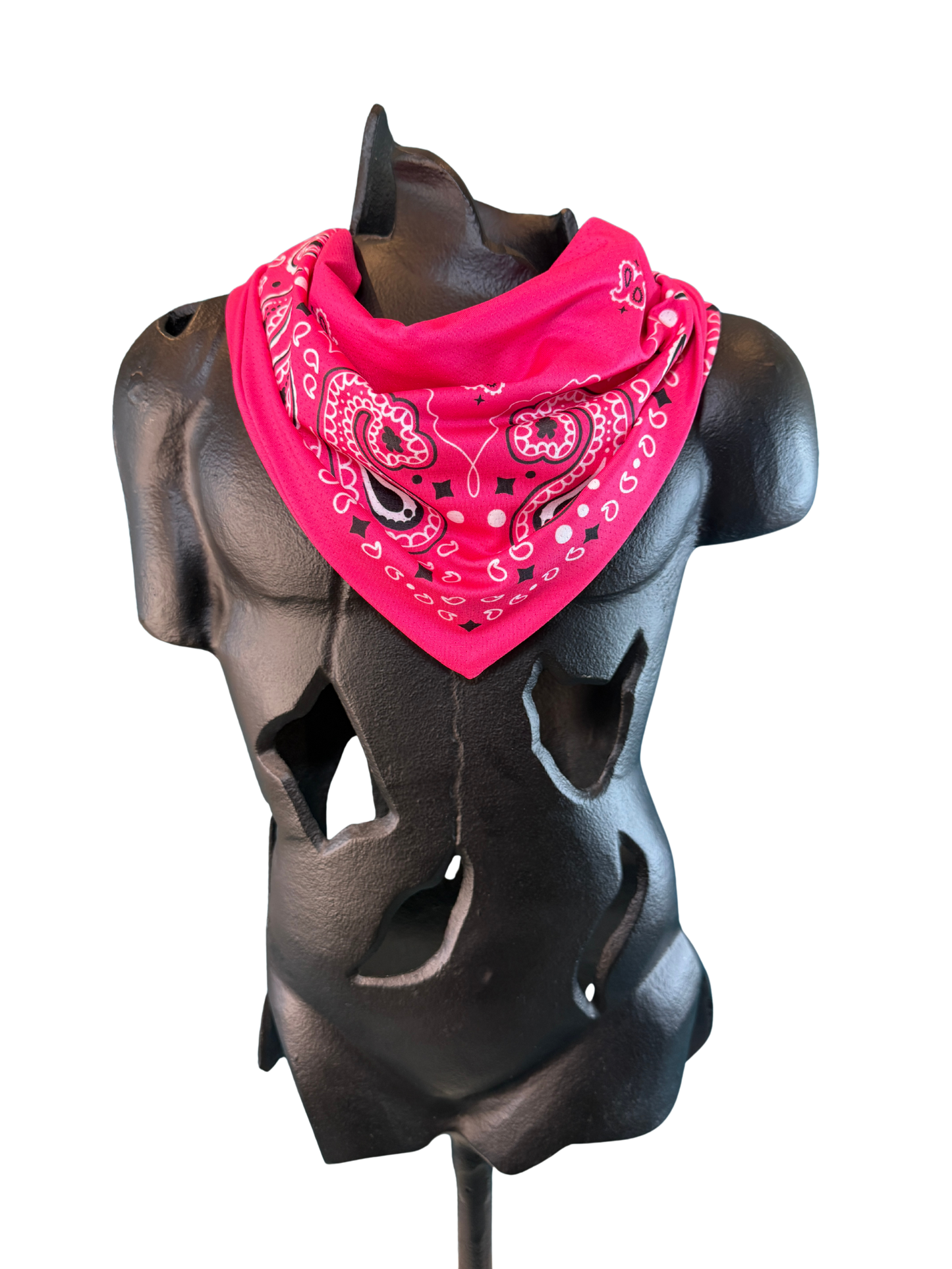 Fuchsia Bandana with Zippered Stash Pocket