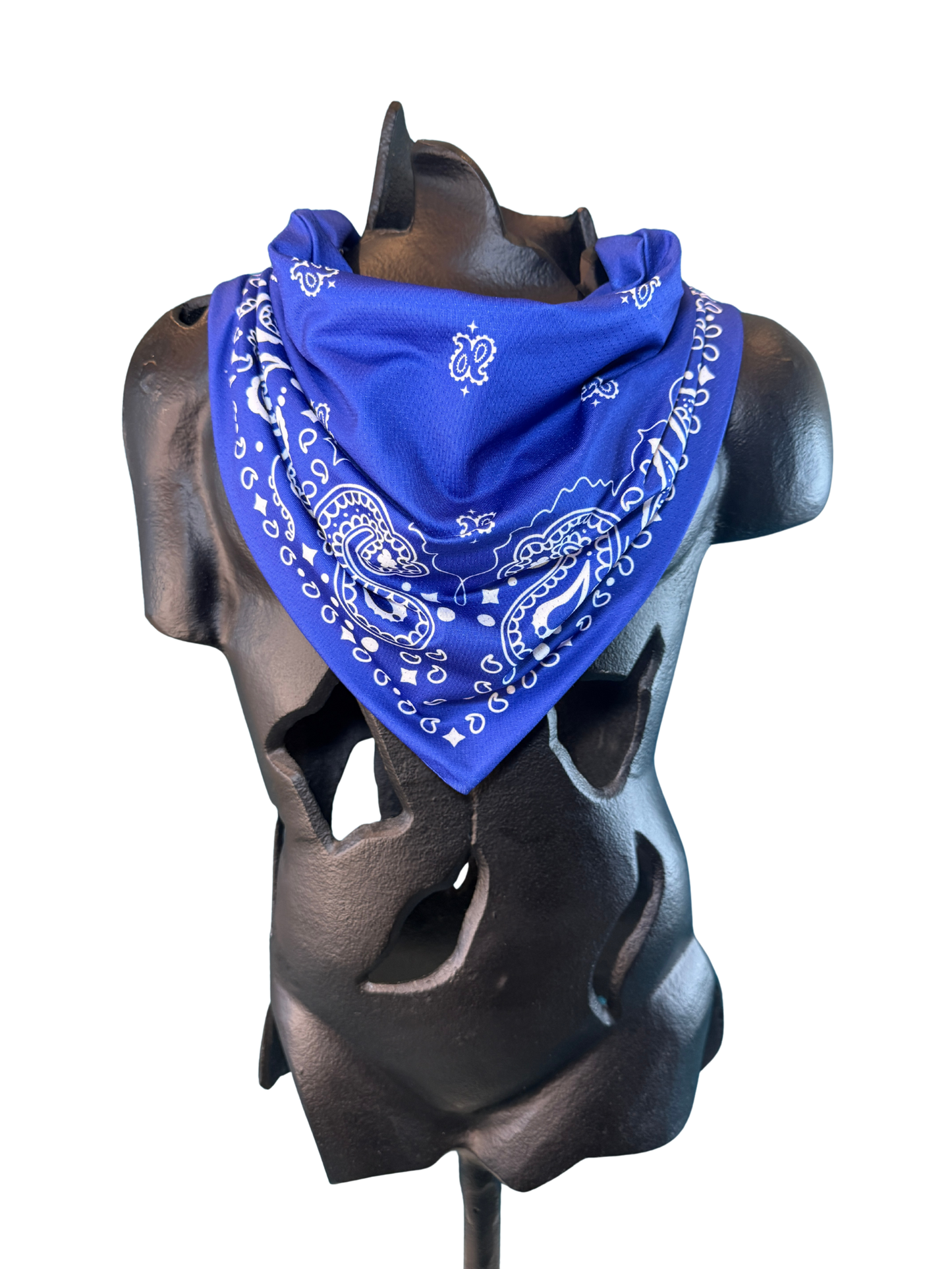 Navy Blue Bandana with Zippered Stash Pocket