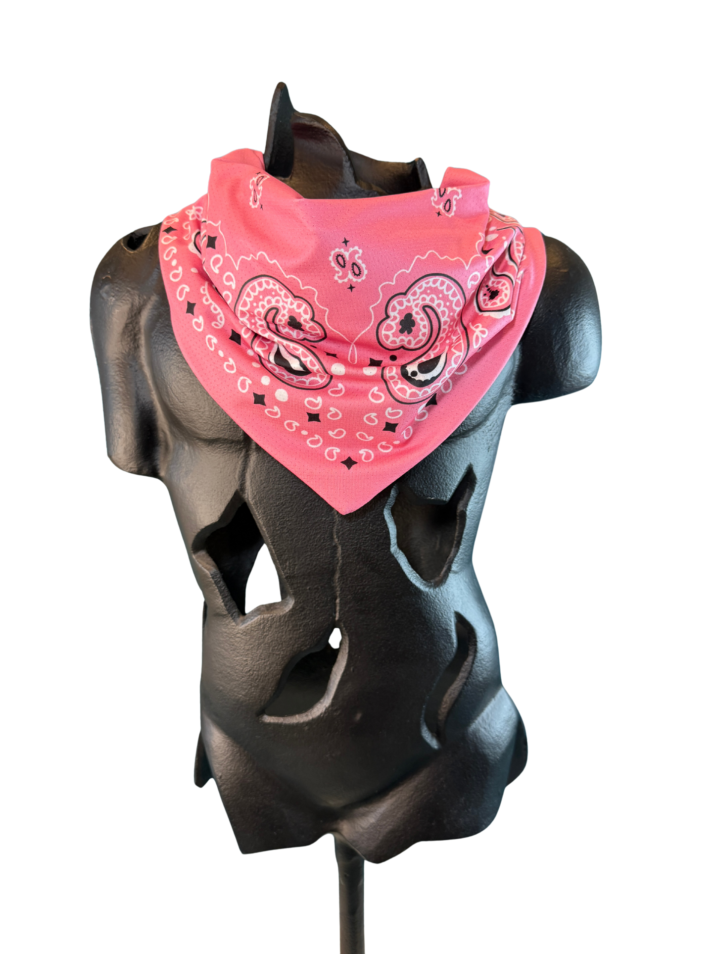Pink Bandana with Zippered Stash Pocket