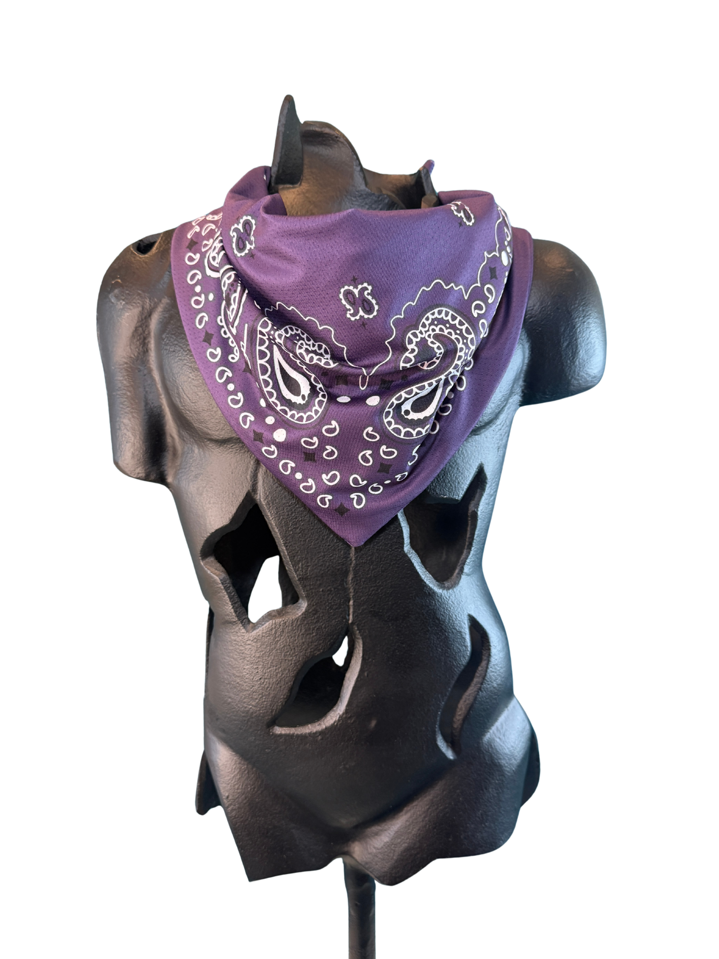 Purple Bandana with Zippered Stash Pocket