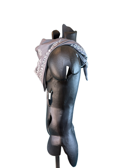 Charcoal Bandana with Zippered Stash Pocket