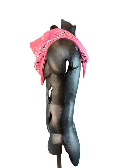 Pink Bandana with Zippered Stash Pocket