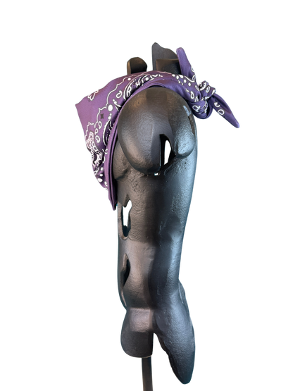 Purple Bandana with Zippered Stash Pocket