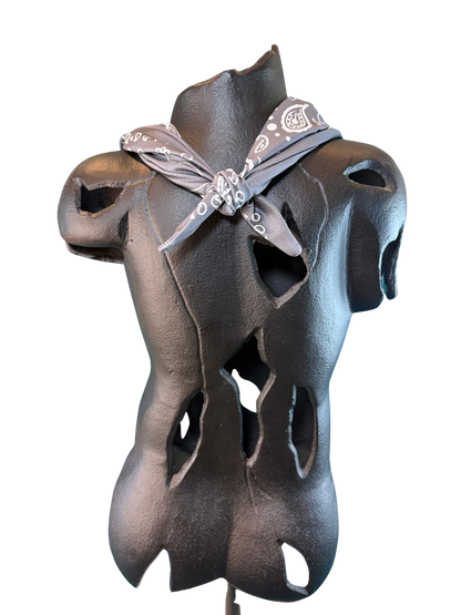 Charcoal Bandana with Zippered Stash Pocket