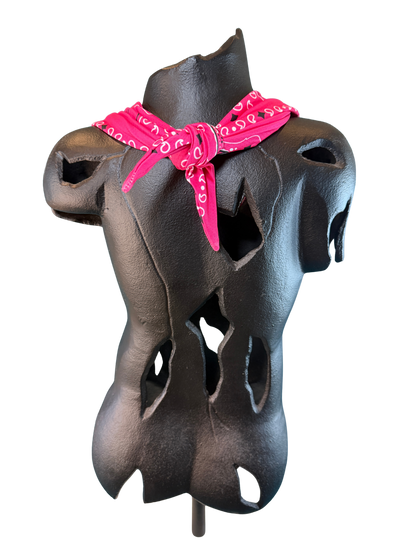 Fuchsia Bandana with Zippered Stash Pocket