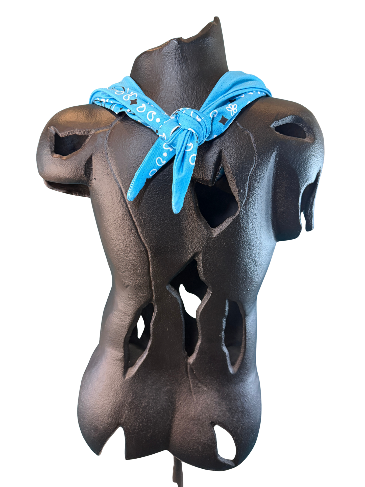 Light Blue Bandana with Zippered Stash Pocket