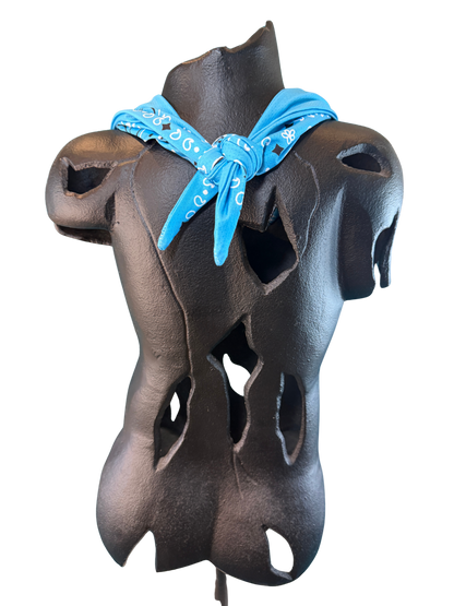 Light Blue Bandana with Zippered Stash Pocket