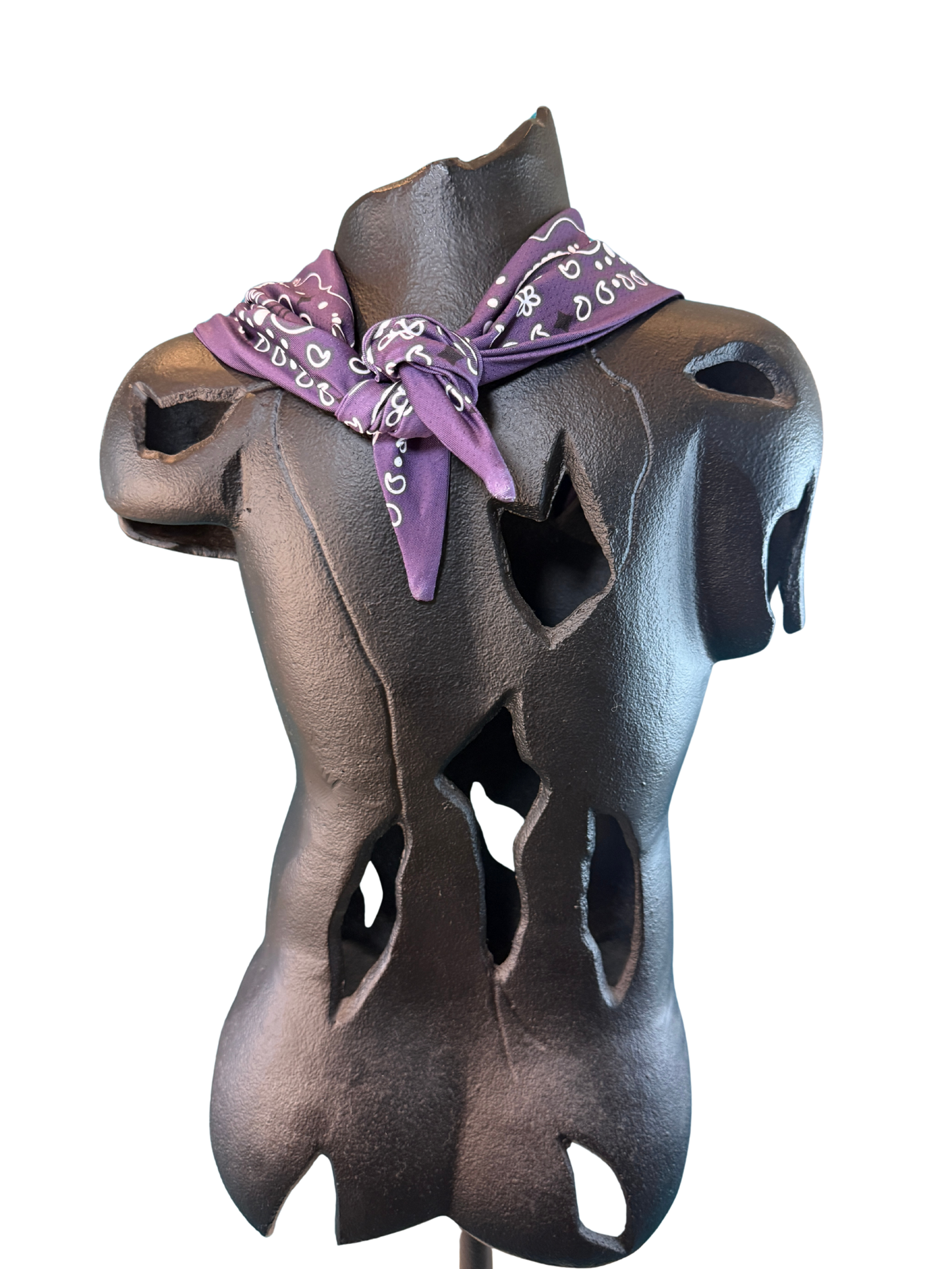 Purple Bandana with Zippered Stash Pocket