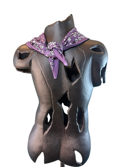 Purple Bandana with Zippered Stash Pocket