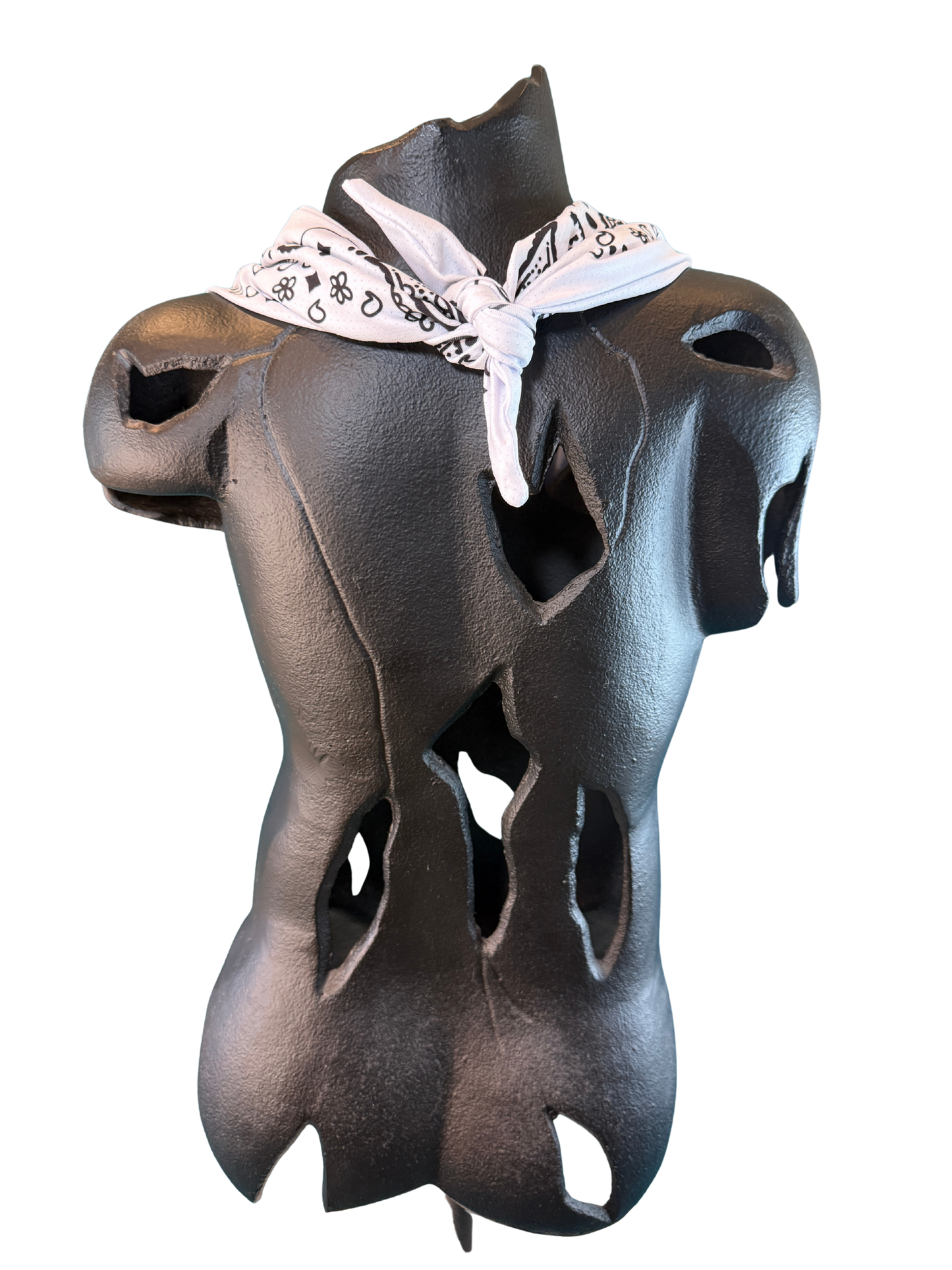 White Bandana with Zippered Stash Pocket