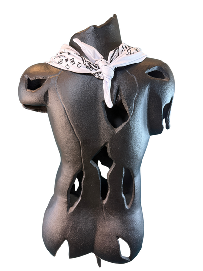 White Bandana with Zippered Stash Pocket
