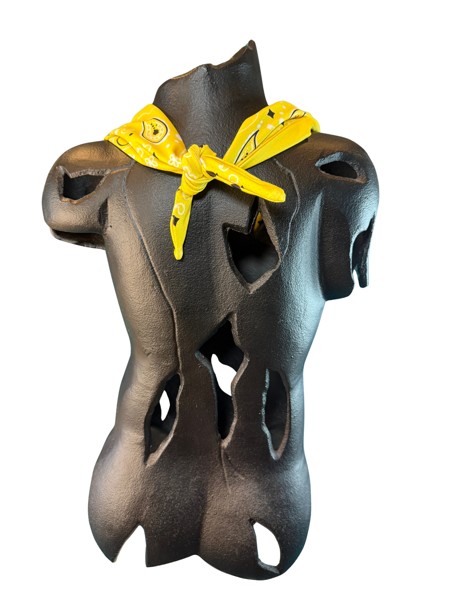 Yellow Bandana with Zippered Stash Pocket