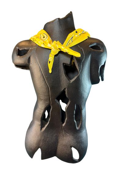 Yellow Bandana with Zippered Stash Pocket