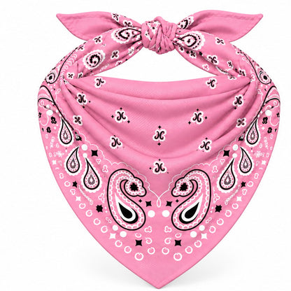 Pink Stash Bandana pocket zipped closed, seam blending into the paisley print